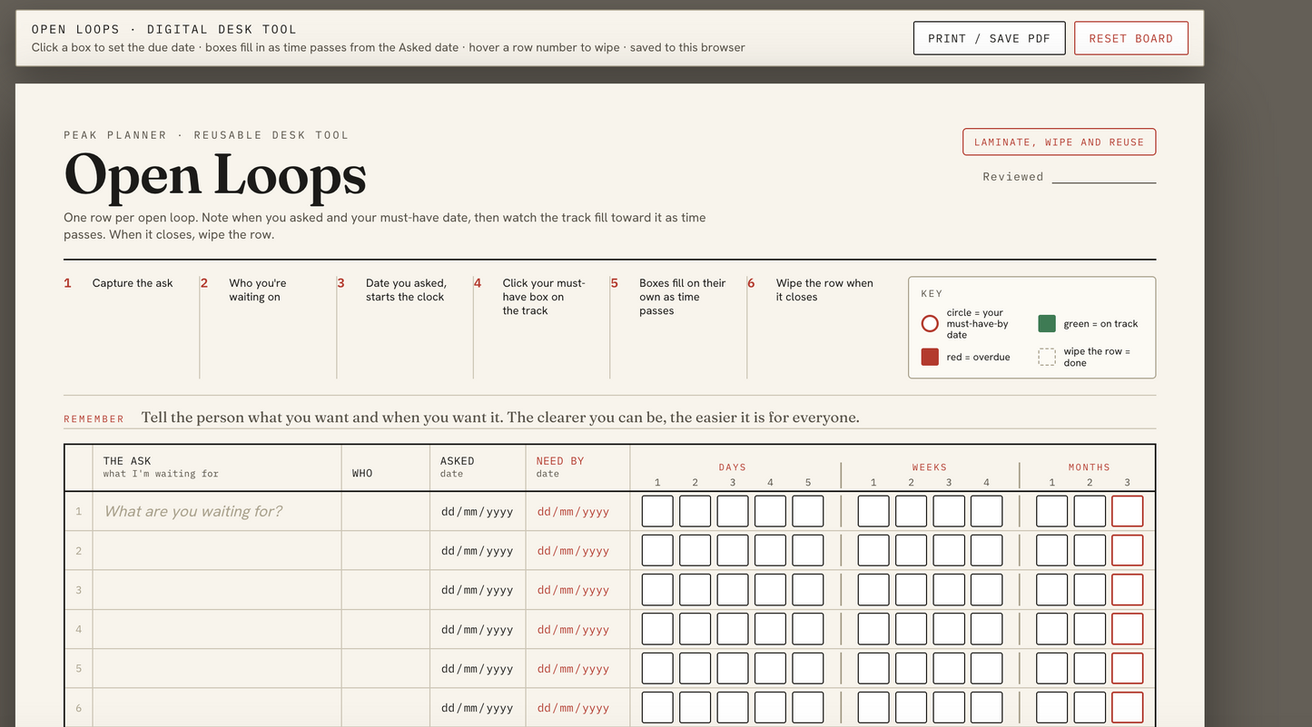 Open Loops™ — The Follow-Up Tracker for New Leaders