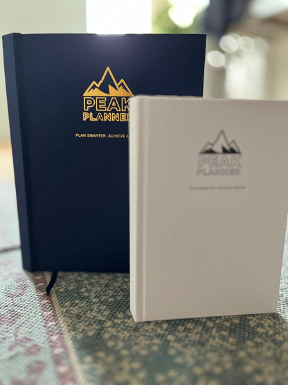 Peak Planner Full Bundle — physical planner in Navy and Slate Grey with Command Centre and Go Charts digital downloads