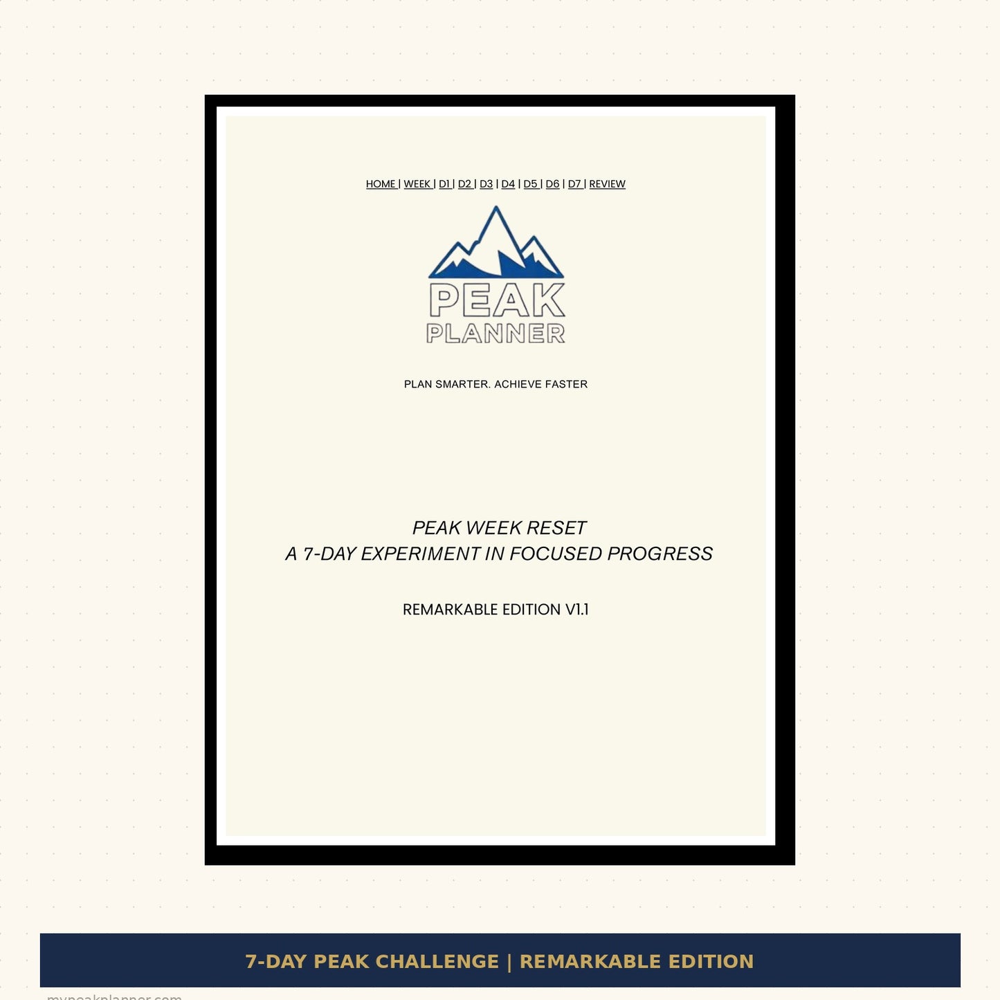 Peak Week Reset reMarkable Edition Digital Download