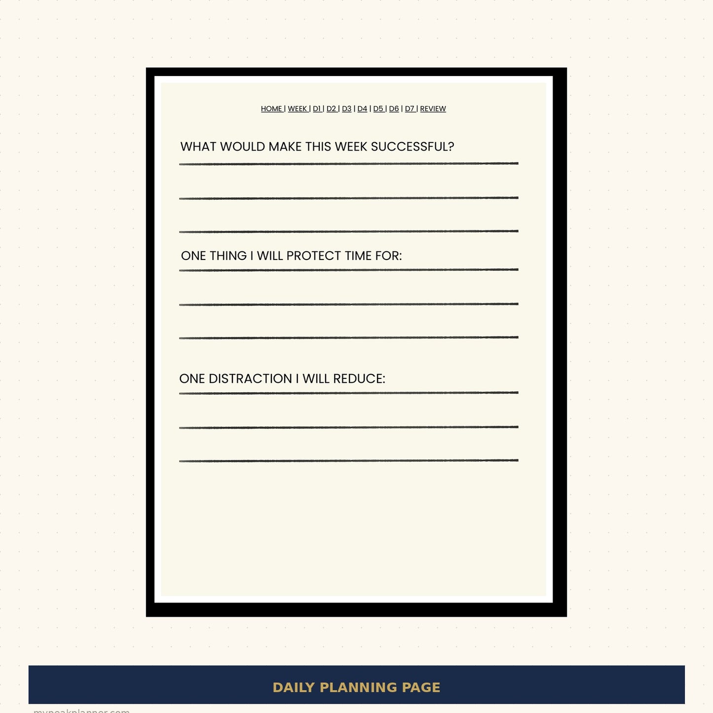 Peak Week Reset reMarkable Edition Digital Download