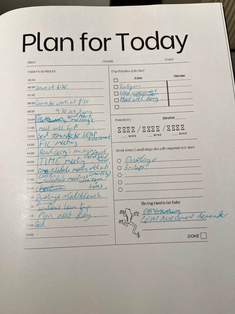 Peak Planner digital edition — daily page